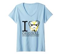 Donna I Love Heart Original Stormtroopers Maglietta con Collo a V