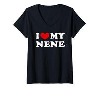 Donna I Love My Nene, Amo la mia Nene Maglietta con Collo a V