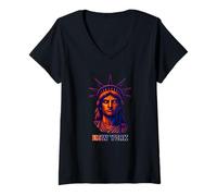 Donna I Love New York City, Cool New York City Statue of Liberty Maglietta con Collo a V