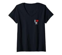 Donna I Love pi-Greek pi-Griego pi-Greco pi-grec Maglietta con Collo a V