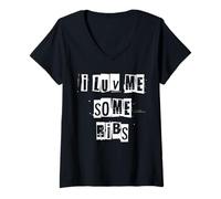 Donna I Luv Me Alcune Costole Maglietta con Collo a V
