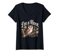 Donna I´m a Hoot Maglietta con Collo a V