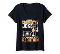 Donna I Made A Chemistry Joke There Was No Reaction - Maglietta con Collo a V