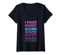 Donna I Make Sound Good Beats Beat Makers Produttore Musicale Uomo Maglietta con Collo a V