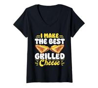 Donna I Make the Best Grilled Cheese Funny Cooking Gift Maglietta con Collo a V