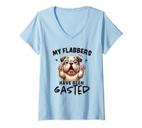Donna I Miei Flabbers Sono Stati Gasted Funny Maglietta con Collo a V