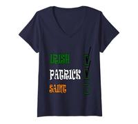 Donna I Miei Nomi Patrick e io Sono Irish Paddys Day Fun Checklist Maglietta con Collo a V