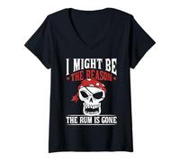 Donna I Might Be The Reason The Rum Is Gone Maglietta con Collo a V