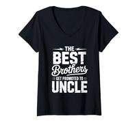 Donna I Migliori fratelli vengono promossi a Zio 2026 Annuncio del Bambino Maglietta con Collo a V