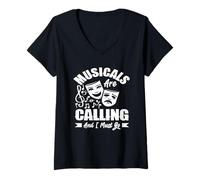 Donna I musical stanno chiamando e devo andare amante del musical Maglietta con Collo a V