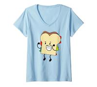 Donna I panini sono fantastici I Love Sandwich I Heart Sandwich Queen's Maglietta con Collo a V