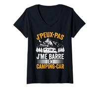 Donna I Posso Non Mi Bar in Campeggio Auto Regalo per Un Campeggiatore Maglietta con Collo a V