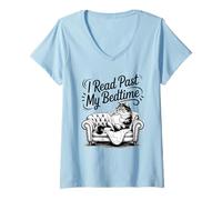 Donna I Read Past My Bedtime Maglietta con Collo a V