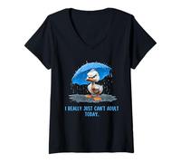 Donna I Really Just Can Not Adult Today - Funny Daying Maglietta con Collo a V