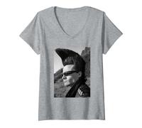 Donna I Revillos Eugene Reynolds New Wave David Corio Maglietta con Collo a V