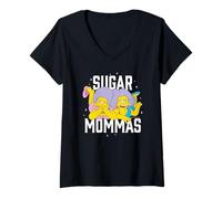 Donna I Simpson Sugar Mommas Patty E Selma Maglietta con Collo a V