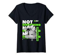 Donna I Soldi Non Sono Tutto Cash Bag Streetwear Maglietta con Collo a V