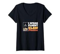 Donna I Speak Fluent Claw Machine Cool Skill Gru Fan Claw Master Maglietta con Collo a V