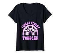 Donna I Speak Fluent Toddler asilo nido divertente insegnante citazioni scuola Maglietta con Collo a V
