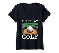Donna I Succhiare A Golf Scherzo Divertente Golf Perdente Sarcastico Uomini Golf Maglietta con Collo a V