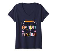 Donna I Survived My First Year of Teaching Maglietta con Collo a V