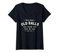 Donna I Survived Old Balls Club 75th Edition 1951 75 Dad Birthday Maglietta con Collo a V