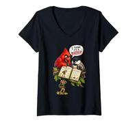 Donna I Think It's A Birder Funny Bird Watching Birder Humor Maglietta con Collo a V