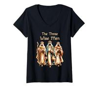 Donna I Tre saggi, i Tre re, Los Tres Reyes Magos Maglietta con Collo a V