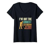 Donna I 've Got The Longest Extension in Town Funny House Painters Maglietta con Collo a V