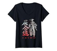 Donna Iaido Samurai, Budo Maglietta con Collo a V