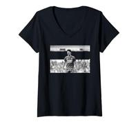 Donna Ian Rush QPR V Liverpool al Loftus Road Football 1985 Maglietta con Collo a V
