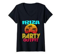 Donna Ibiza Party Outfit Ibiza Costume Party Ibiza Accessori Maglietta con Collo a V