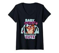 Donna Ice Age Baby Scrat Natale Maglietta con Collo a V