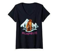 Donna Ice Age Mummoth Natale Maglietta con Collo a V