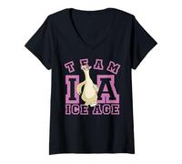 Donna Ice Age Team IA Maglietta con Collo a V