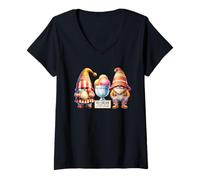 Donna Ice Cream Gnome For Women Men And Kids Funny Summer Vacation Maglietta con Collo a V