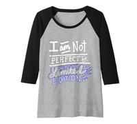 Donna ICH bin Nicht Perfekt, Aber Limited Edition V-Neck T-Shirt Maglia con Maniche Raglan