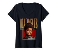Donna Ida B Wells eredità Attivista Leader Donna Nera Maglietta con Collo a V