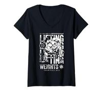 Donna If I Die While Lifting Weights ADD More Weights Then Call Maglietta con Collo a V