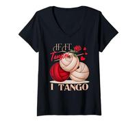 Donna If IT TANGLES I Tango Maglietta con Collo a V