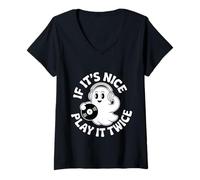 Donna If It's Nice Play It Twice Vinyl Fan Collector Music - Maglietta con Collo a V