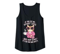 Donna If You See Me Without Coffee Back Away Lentamente Divertente Donna Canotta