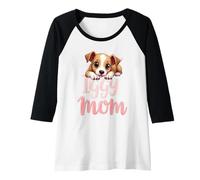 Donna Iggy Mom Cane Levriero Italiano Mamma Cucciolo Carino Maglia con Maniche Raglan
