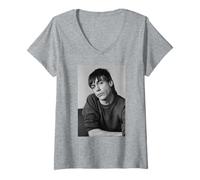 Donna Iggy Pop Stooges in Tour The Idiot Album 1977 Maglietta con Collo a V