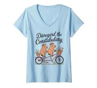 Donna Ignora Il Constabulary Funny Cute Capybara Cottagecore Maglietta con Collo a V