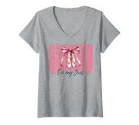 Donna Il balletto mi tiene sulle dita dei piedi Ballerina Girl Ballet Dance Maglietta con Collo a V