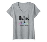 Donna Il Beatles Abbey Road Maglietta con Collo a V