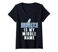 Donna Il Birdwatching è Come Un Secondo Nome Maglietta con Collo a V