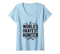 Donna Il Cacciatore più Buono del Mondo Maglietta con Collo a V