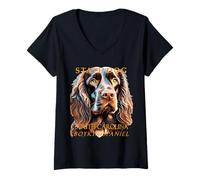 Donna Il Cane del Territorio della Carolina Il Boykin Spaniel Maglietta con Collo a V
